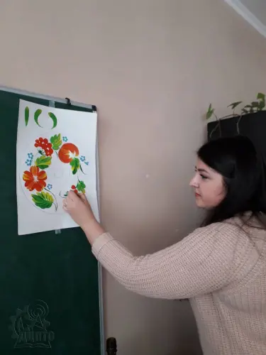 Відкритий урок з елементами петриківського розпису